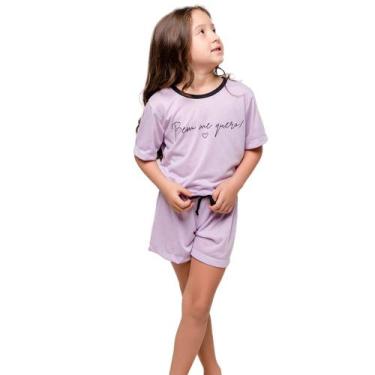 Imagem de Pijama Infantil Kids Para Menina Modelo De Calor Com Estampa Divertida