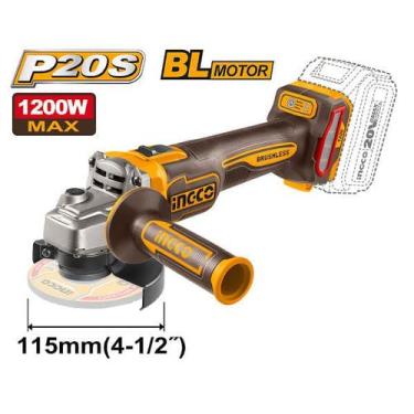 Imagem de Esmerilhadeira Angular INGCO BL Bateria 20V P20S