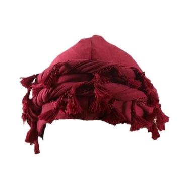 Imagem de Turbante Vintage Masculino Com Cordão Ajustável Em Modal Satin, Laváve