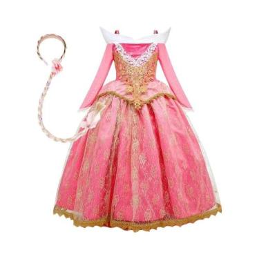 Imagem de Fantasia De Princesa Elsa Aurora Para Meninas, Vestido Elegante De Ani