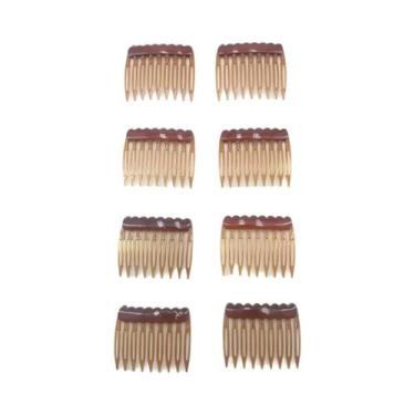 Imagem de Pente Lateral De Plástico Com 9 Dentes Para Mulheres E Meninas, 8 Peça