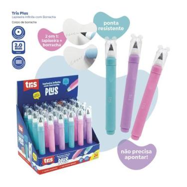 Imagem de Lapiseira Infinita com Borracha Plus - Tris, Lilas