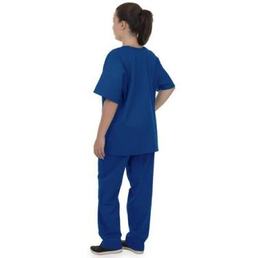 Imagem de Pijama Cirúrgico 100% Algodão Azul Royal - Artipé - ARTIPE ORTOPEDICOS