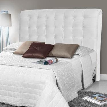 Imagem de Cabeceira Estofada Cama Box Casal King Louise 195cm Corano Branco - Ab