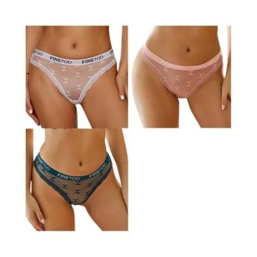 Imagem de Conjunto De Calcinhas Sexy De Renda Para Mulheres, G-String De Cintura