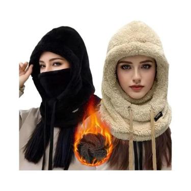 Imagem de Balaclava De Inverno Super Grossa E Aconchegante Com Cordão Ajustável 
