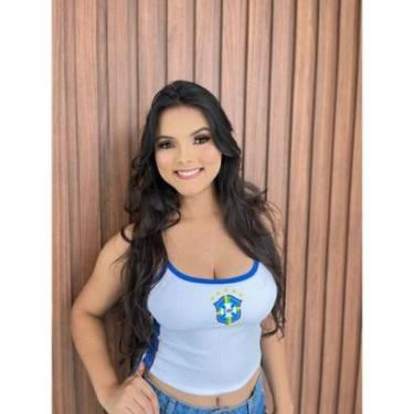 Imagem de Cropped Do Brasil Canelado De Alça Crisconf-Feminino