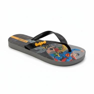 Imagem de Chinelo Ipanema Menino Heróis Lendários Ultraleve -, Cinza, Preto, Ama