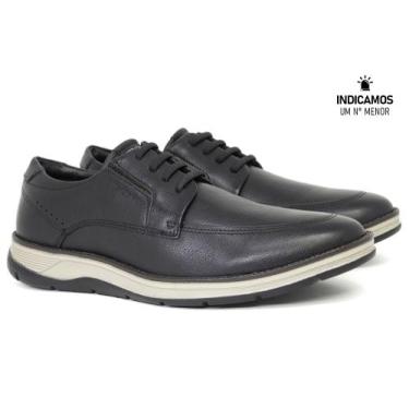 Imagem de Sapato Social Ferracini 24h Fluence com Cadaço Couro, Preto, 41