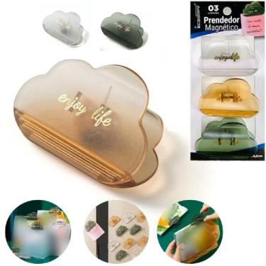 Imagem de Kit 3 Prendedor Magnético Embalagem Porta Recados Geladeira - Inter