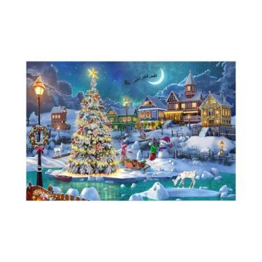 Imagem de Quebra-Cabeça De Madeira De Cena De Natal Com Neve Para Adultos, 120, 