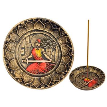 Imagem de Incensário Iansã prato resina candomblé umbanda quimbanda 12 cm - Gené