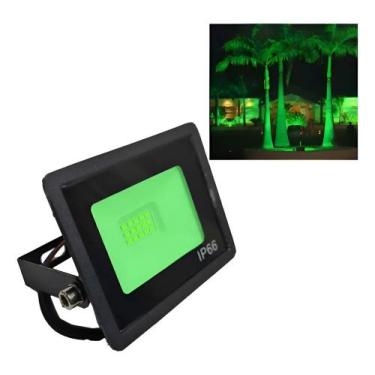 Imagem de Refletor Holofote Led Verde 10w 127/220v Preto Verde - Congratulations