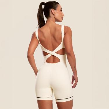 Imagem de Macaquinho Radiant Azul Dusk Com Bojo e Estampa Emborrachada Donna Carioca-Feminino