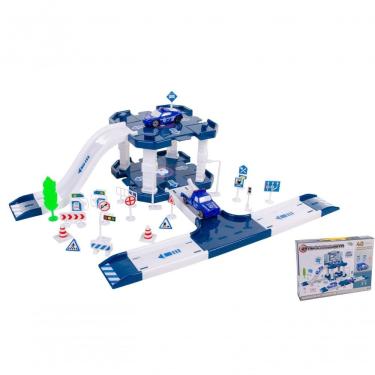 Imagem de Pista de Brinquedo WB7971 Estacionamento de Polícia com 40 Peças e 6 Carrinhos Verde Well Kids