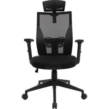 Imagem de Cadeira Ergonômica Ergo Shield Mesh com Encosto Mesh Ajustável para Escritório Preta