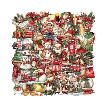 Imagem de Adesivos Transparentes De Natal Com Desenhos Animados 10 30 50PCS Deco