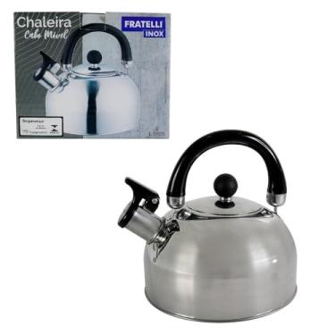 Imagem de Chaleira Inox com Apito 2 Litros em Aço - Fratelli - 23x22 cm