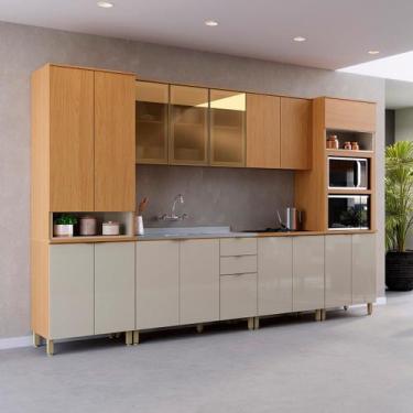 Imagem de Cozinha Completa 6 Modulos com 17 Portas e 2 Gavetas Karine Ii - Movei