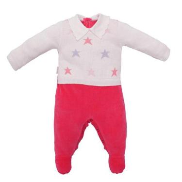 Imagem de Macacão Bebê Menina Celina Pink Fofinho, RN