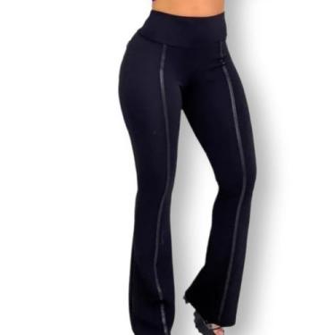 Imagem de Calça Social Flare Bailarina Com Bolso Cintura Alta - Nerimar, P