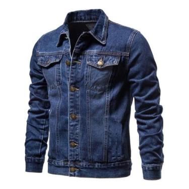 Imagem de Jaqueta Jeans Masculina Azul Premium Fit Alto Padrão - TLT Modas, M, A