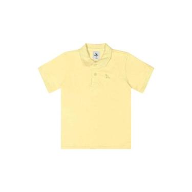 Imagem de Camisa Polo para Menino em Algodão Quimby, Amarelo, 3