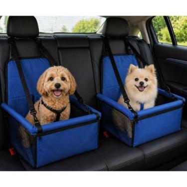 Imagem de Kit 2 Cadeirinhas de transporte Pet Carro Cachorro/Gato Com Cinto Pass