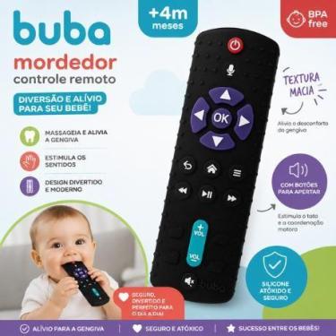 Imagem de Mordedor Controle Remoto Buba Bebê Macio - mundo dos baixinhos, Preto