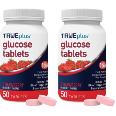 Imagem de Comprimidos de Glicose TRUEplus Sabor Morango 50 Unidades x2