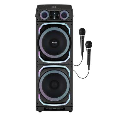 Imagem de Caixa de Som  Amplificada Torre Philco PCX39000 15"pol  Efeito  Fumaça 3900W- 2  Microfone