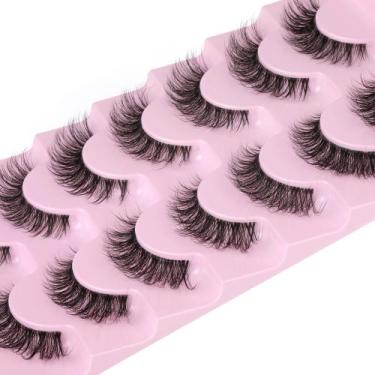 Imagem de Cílios postiços JIMIRE 3D Fluffy Lashes Demi-wispies 15 mm D Curl