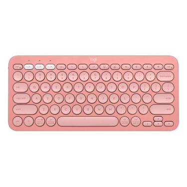 Imagem de Teclado Logitech Pebble KEYS 2 K380 Rosa - 920-011791