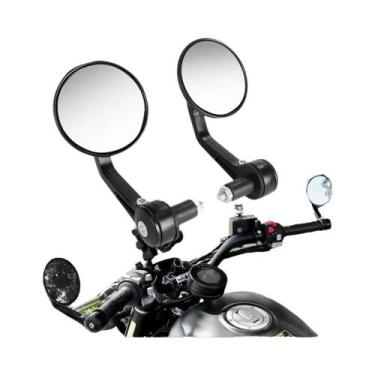 Imagem de Espelhos Retrovisores Redondos De Alumínio De 7/8'' Para Motocicletas,