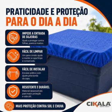 Imagem de Capa para Caixa Dágua 250 Litros Quadrada 0,95x0,95 M Multiuso contra 