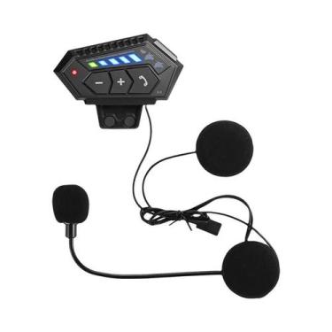 Imagem de Fone De Ouvido Bluetooth Para Capacete De Moto Com Chamada Mãos-Livres