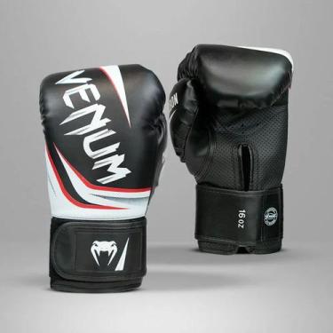 Imagem de Luvas de Boxe Muay Thai Elite Full Written Pro Black Venum, Preto, 16o