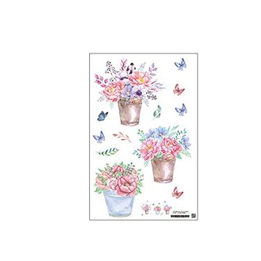 Imagem de WSWJDW Adesivos de parede Ikebana Flor do quarto Adesivos de geladeira Sala de estar Móveis de cozinha Acessórios de decoração para casa, 5