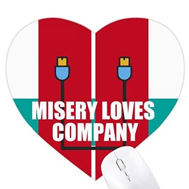 Imagem de Misery Loves Company Art Deco Fashion Heart Mousepad Tapete de borracha para escritório