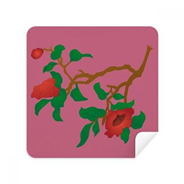 Imagem de Pintura vermelha verde cultura flor óculos pano pano limpador de tela tecido camurça pacote com 2