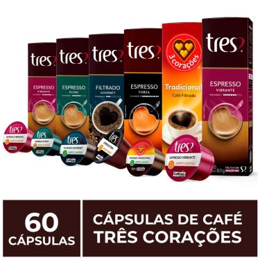 Imagem de 60 Cápsulas Três Corações, Café