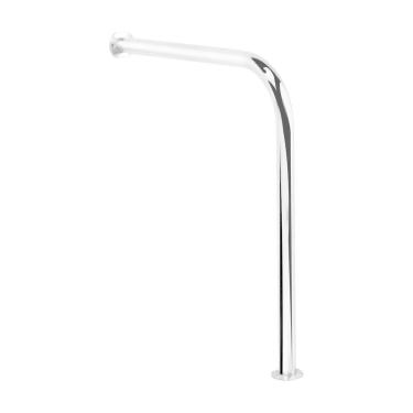 Imagem de Barra De Apoio Para Vaso Sanitário 60x50 Corrimão L Em Alumínio