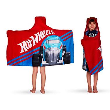 Imagem de Hot Wheels Toalha com capuz de algodão macio para banho/piscina/praia, 61 cm x 127 cm, da Franco Kids