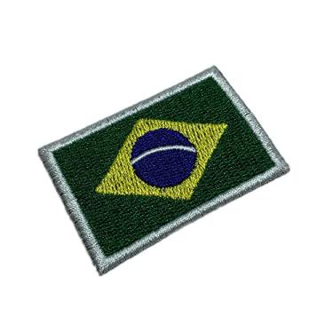 Imagem de BP0405T16 Bandeira Brasil Patch Bordado Termo Adesivo