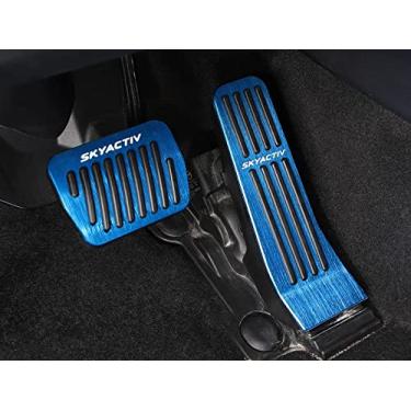 Imagem de GZBFTDH Almofada de pedal acelerador para o pé esquerdo do carro, para Mazda 2020 Mazda 3 cx30 2020-2022 Acessórios Auto, Antiderrapante Freio Gas Pads Alumínio Apoio os Pés Capa Auto Peças