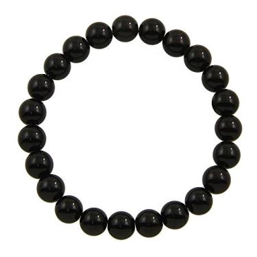 Imagem de Pulseira unissex Falari de 8 mm com pedras semipreciosas naturais e el sticas