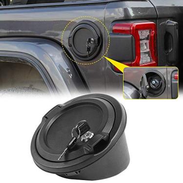 Imagem de RT-TCZ Acessórios para tampa de tanque de gasolina para porta de combustível para Jeep Wrangler JK 2007-2017 e Sahara Rubicon Esporte ilimitadoRT-TCZ preto RT-01