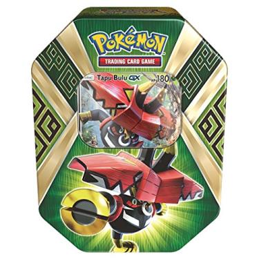 Imagem de Pokemon TCG Sun & Moon Guardians Rising Collector's Tin, contém 4 pacotes de booster e com um Tapete de alumínio Bulu-GX