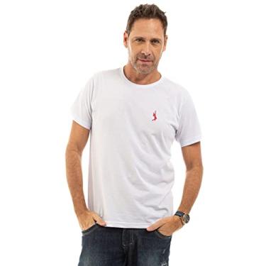 Imagem de Camiseta Básica em Malha com Algodão Monocromática (Tam: G; Cor: Branco)