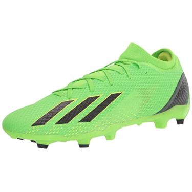 Imagem de adidas Tênis de futebol unissex adulto X Speedportal.3 Firm Ground, Verde solar/vermelho solar/amarelo solar, 7 Women/13 Men